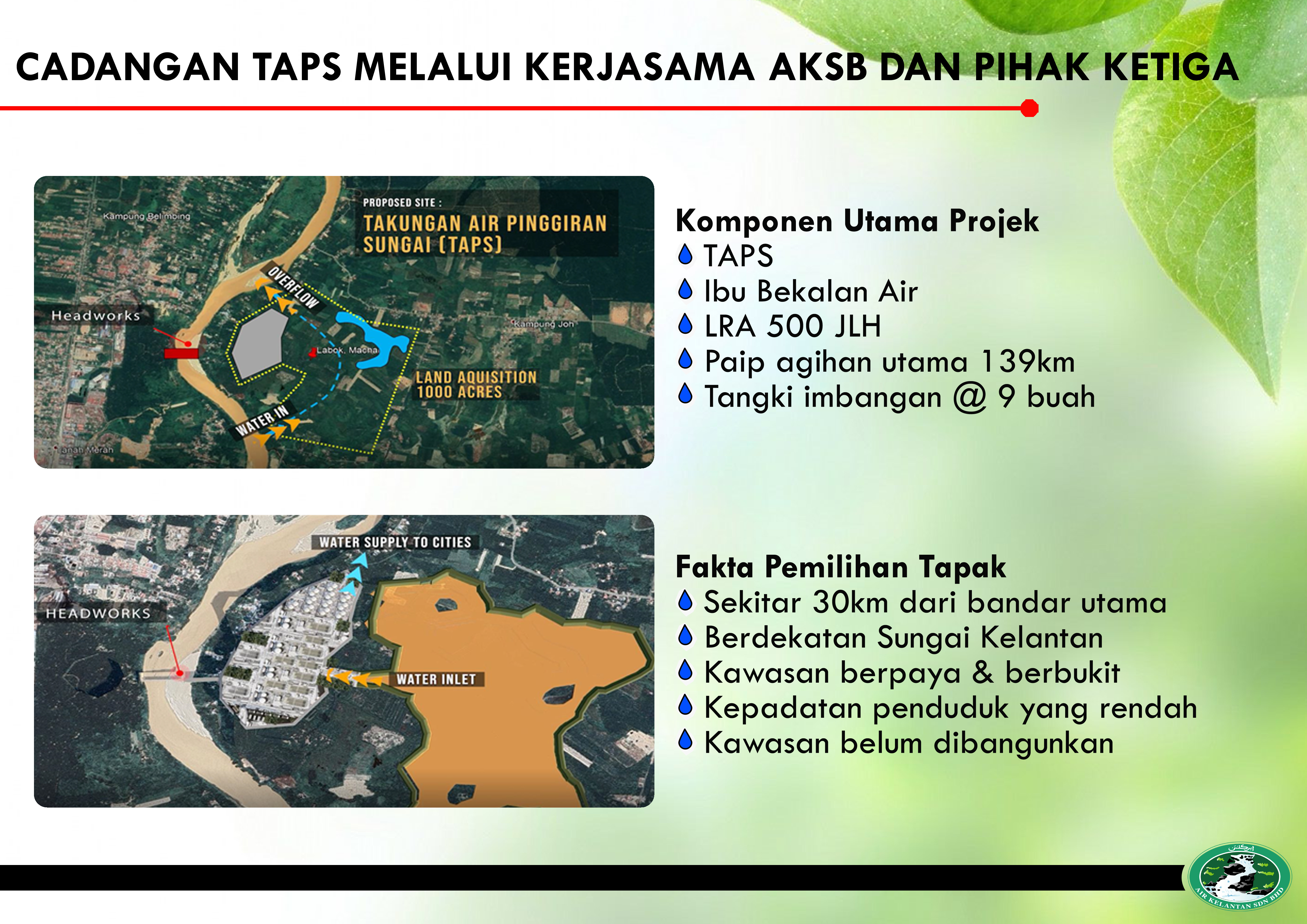 Perancangan Bagi Menyelesaikan Masalah Bekalan Air Terawat Ke Seluruh Negeri Kelantan Air Kelantan Sdn Bhd Aksb